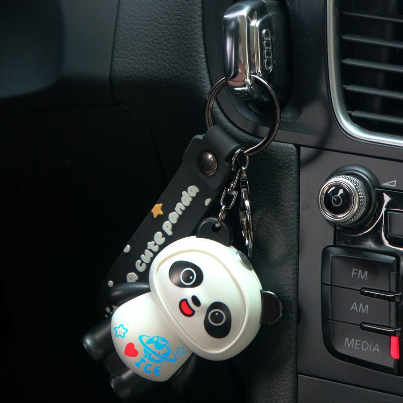 Panda figure lighter with pink flame