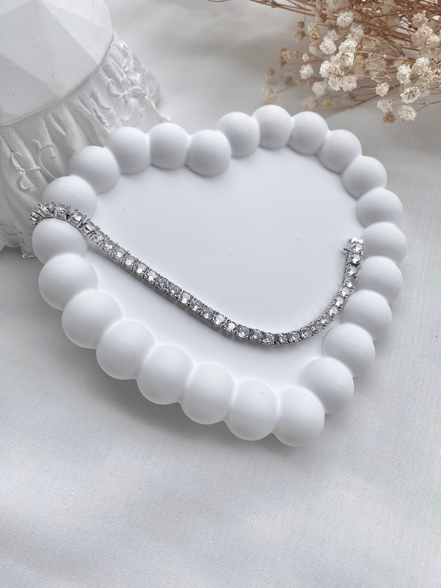 HOT 🔥 S925 4mm Tennis Bracelet in Silver (15cm & Below)