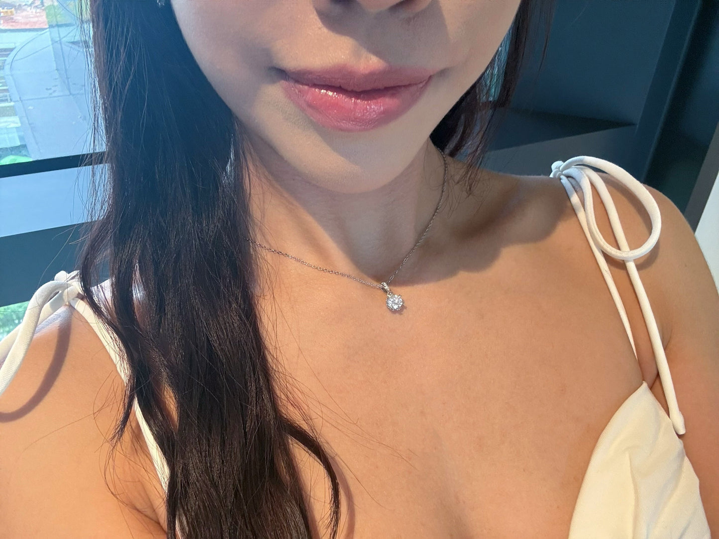 Sparks 1CT Moissanite Snowflake Necklace AU750