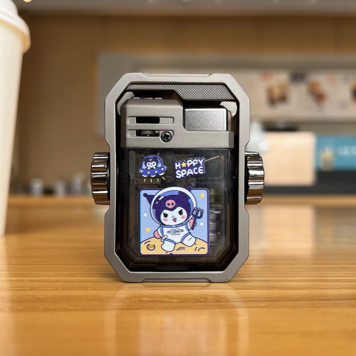 Cute cartoon decompression lighter windproof with flash (Free shipping)