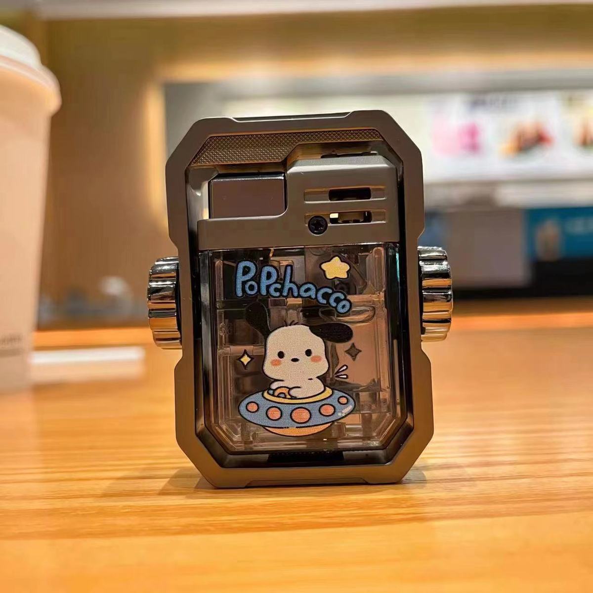 Cute cartoon decompression lighter windproof with flash (Free shipping)
