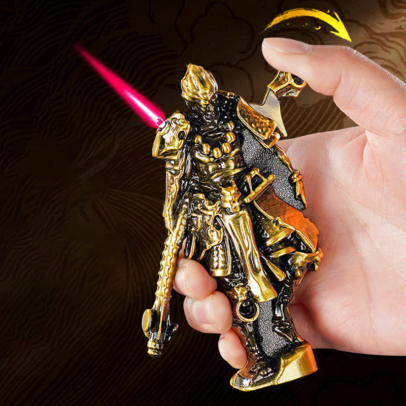 Black Myth Wukong Windproof Red Flame Inflatable Lighter