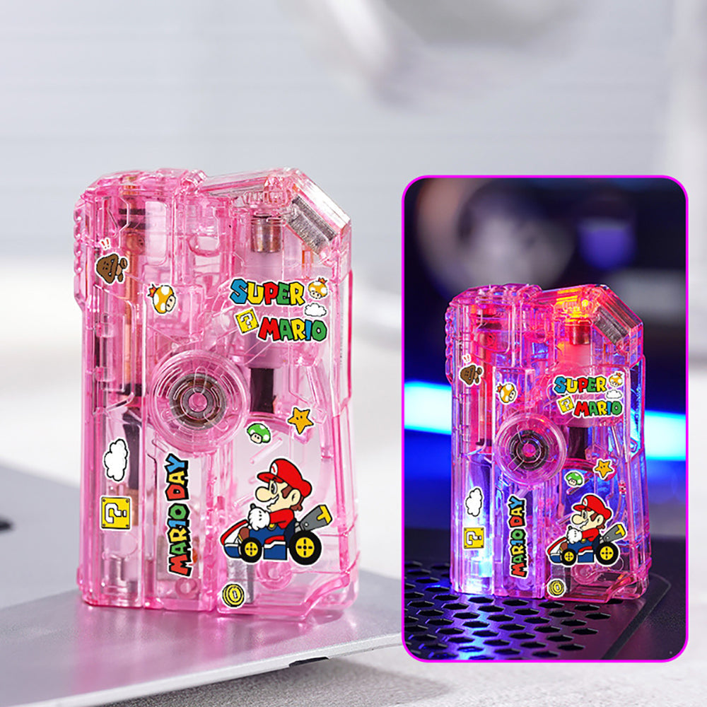 GG01 Glowing Transparent Gyro Finger Lighter Folding Spinning Decompression