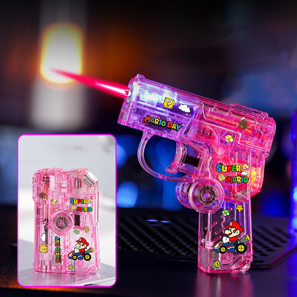 GG01 Glowing Transparent Gyro Finger Lighter Folding Spinning Decompression