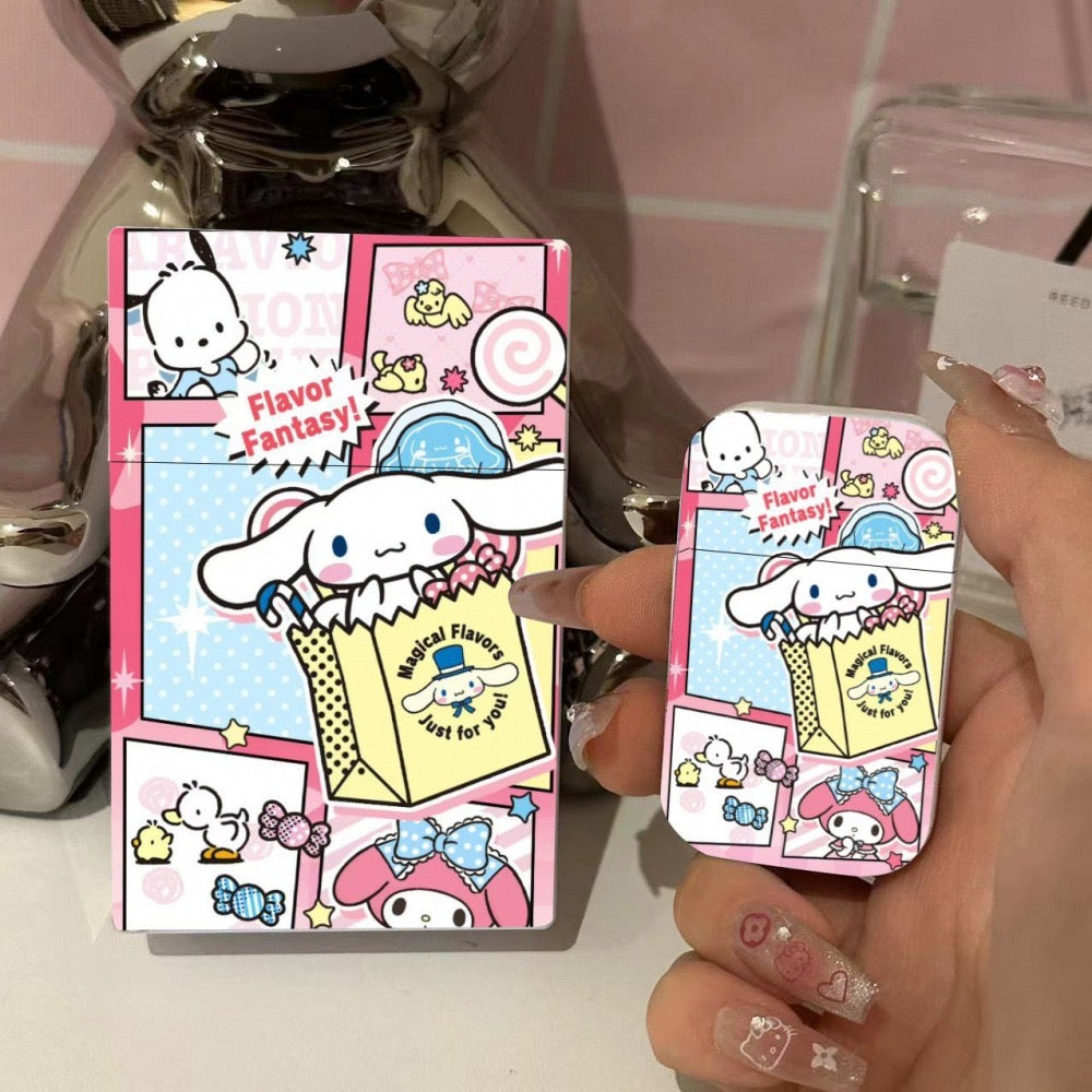 Sanrio inflatable lighter cute cigarette box combination