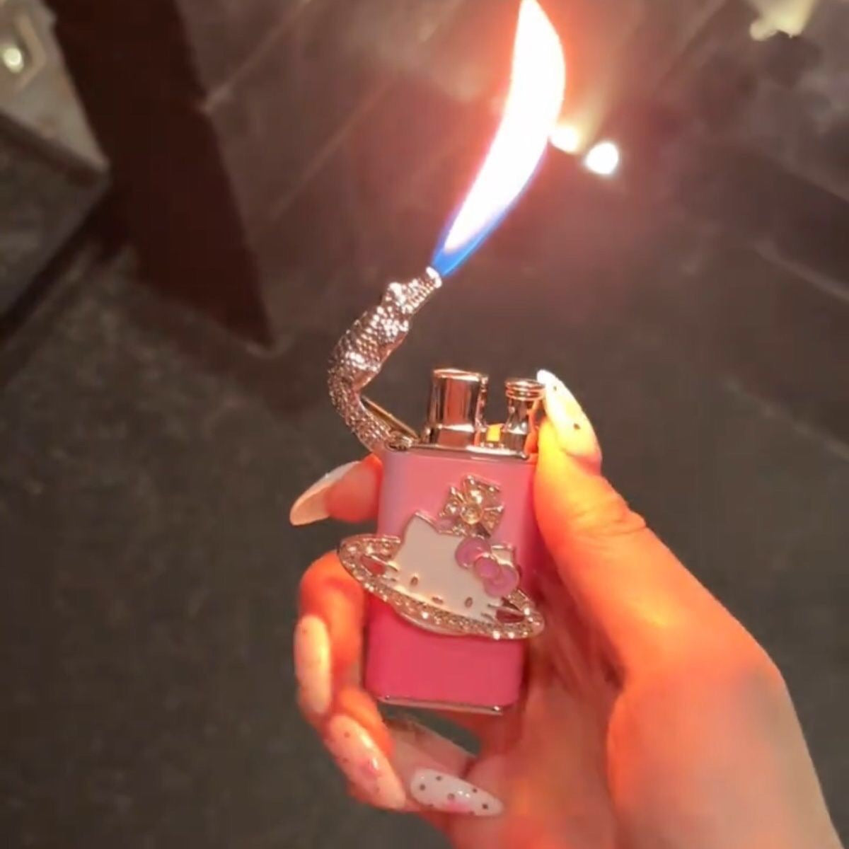 Handcrafted Double Fire Kitty Inflatable Lighter