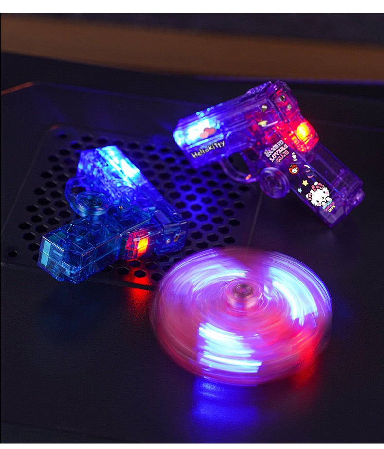 Pink transparent folding toy gun windproof lighter