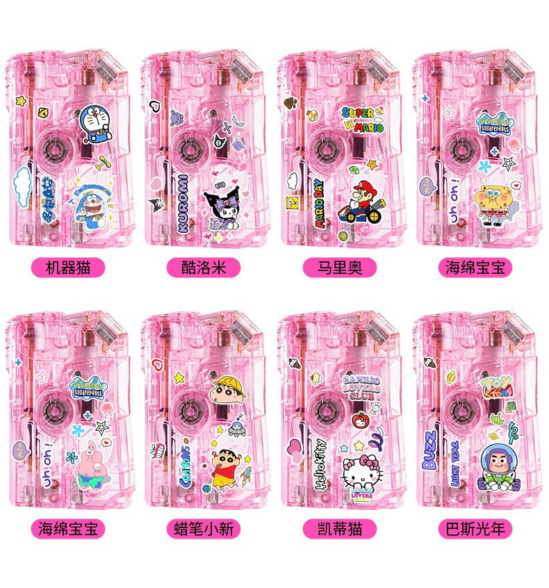 Pink transparent folding toy gun windproof lighter