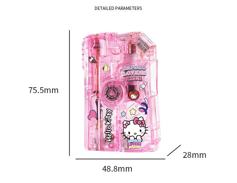 Pink transparent folding toy gun windproof lighter