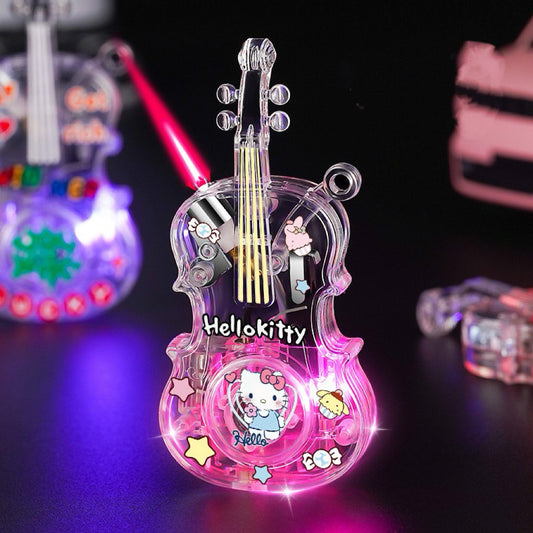 Luminous guitar rotating lighter