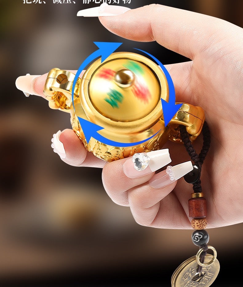 Cornucopia rotating windproof inflatable lighter metal material