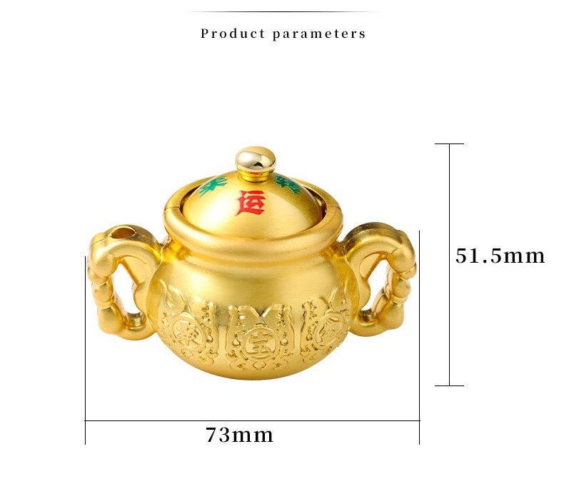 Cornucopia rotating windproof inflatable lighter metal material