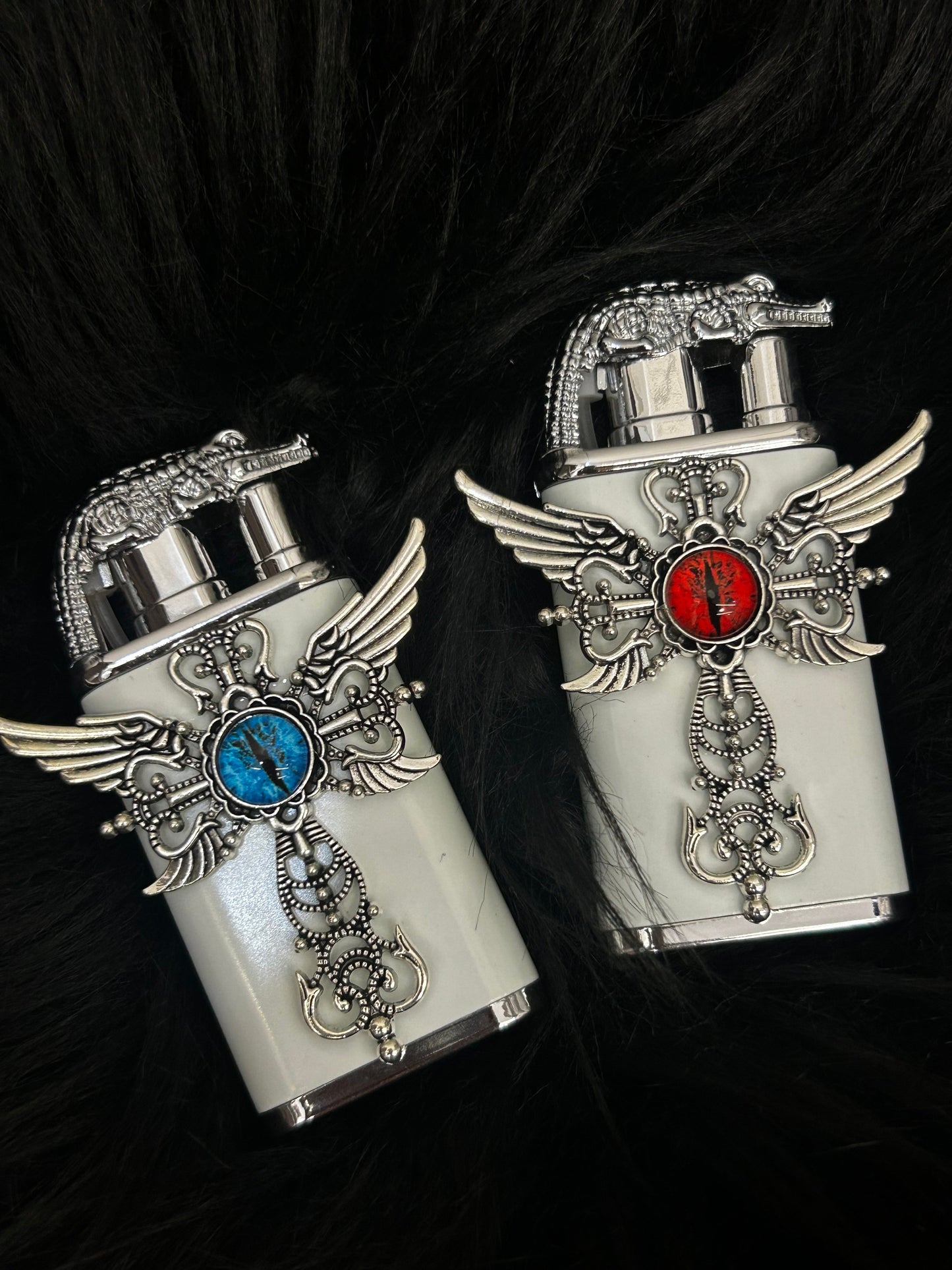 Handmade Angel Wings Double Fire Refillable Lighter