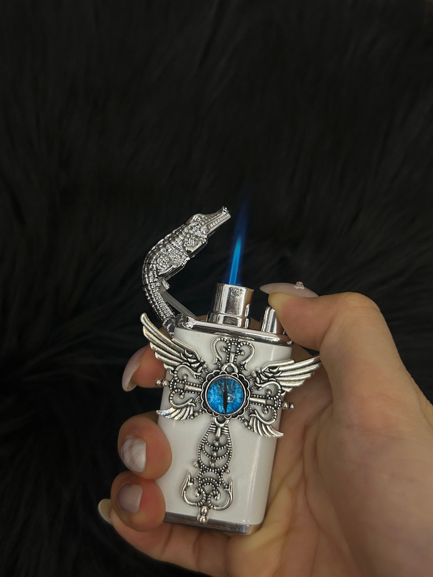 Handmade Angel Wings Double Fire Refillable Lighter