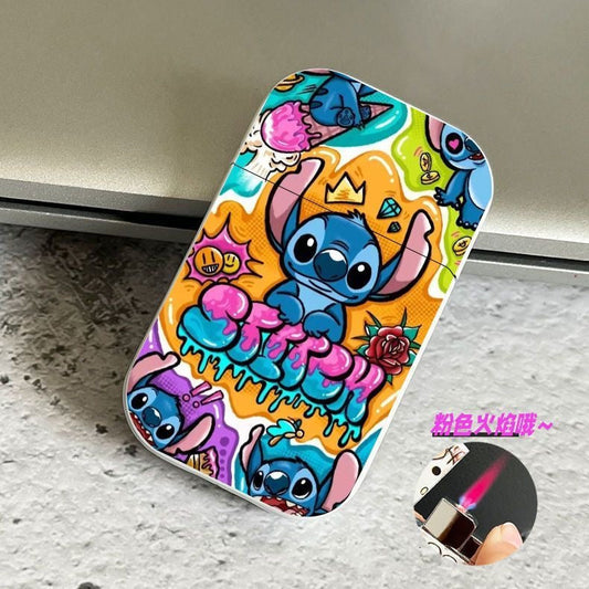 Character Pink Flame Windproof Lighter